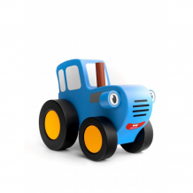 Купить деревянная игрушка bochart синий трактор 
