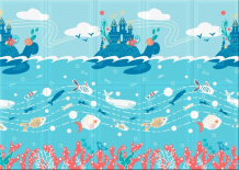 Купить игровой коврик parklon portable подводный мир 200x140x1 см pm-421-us