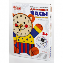 Купить набор для творчества. деревянные часы своими руками (с красками). медвежонок ( id 7245639 )