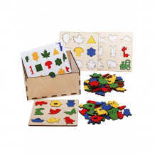 Купить деревянная игрушка эврилэнд умный сортер с карточками el7044