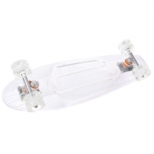 Купить скейт мини круизер sunset ghost complete clear deck white wheels 6 x 22 (55.9 см) ( id 1114331 )