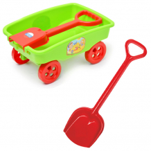 Купить тебе-игрушка детский игровой набор для песочницы: тележка+ лопатка 50 см 15-11