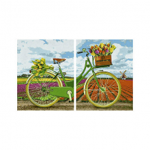 Купить картина-диптих по номерам schipper "голландский велосипед" 80х50 см ( id 8317692 )