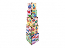 Купить деревянная игрушка ань-янь кубики-пирамидки транспорт псд012