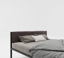 Купить подростковая кровать roomiroom двуспальная металлическая с мягким изголовьем вивальди 200х140 