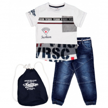 Купить verscon комплект для мальчика футболка, джинсы, рюкзак v3360
