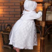 Купить little people крестильное платье и чепчик 11241 11241