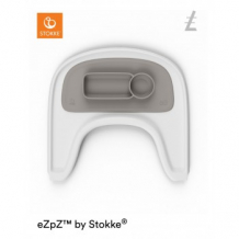 Купить подложка под столовые приборы для подноса tray stokke tripp trapp ezpz, soft grey, серый stokke 997115910