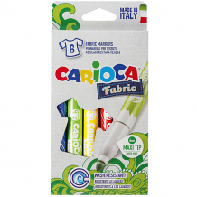 Купить набор фломастеров по текстилю carioca, 6 цв., в картонной коробке с европодвесом ( id 7340778 )