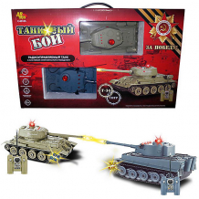 Купить танковый бой abtoys т-34 и тигр на радиоуправлении, свет/звук ( id 13361505 )