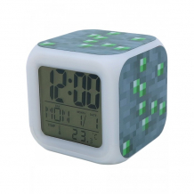 Купить часы pixel crew будильник блок изумрудной руды пиксельные с подсветкой pc07865