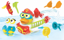 Купить yookidoo игрушка водная утка-пожарный с водометом и аксессуарами 40172