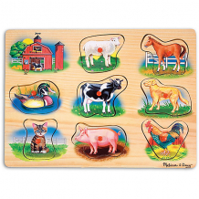 Купить рамка-вкладыш со звуком "ферма", melissa & doug ( id 4005802 )