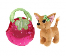 Купить мягкая игрушка мой питомец собака в сумочке клубничка 15 см ct181083-15r