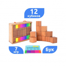 Купить деревянная игрушка пк лидер набор кубиков 12 шт. 15555 15555