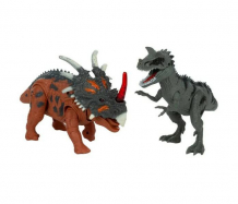Купить kiddieplay фигурки динозавра трицератопс и карнотавр 12625