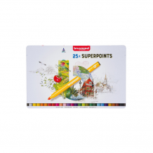 Купить фломастеры bruynzeel набор фломастеров kids super point 25 цветов в металлическом коробе-пенале 60324025