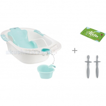 Купить happy baby ванночка bath comfort с ковриком sea life и зубными щетками tooth brushes 