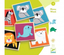 Купить деревянная игрушка djeco настольная игра серии educational wooden games мемо животные dj01624
