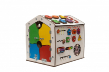 Купить деревянная игрушка evotoys бизиборд домик знайка космос миди et-bd-02-02