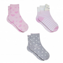 Купить носки детские "зайка", 3 пары, розовый, серый, белый mothercare 997249257