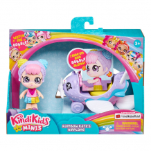 Купить kindi kids игровой набор мини-кукла рэйнбоу кейт с самолетом 39760