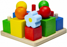 Купить деревянная игрушка краснокамская игрушка пирамидка геометрическая полянка пир-24