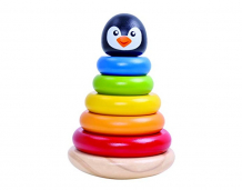 Купить деревянная игрушка tooky toy пирамидка пингвин tkb502 tkb502