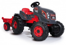 Купить smoby трактор педальный xxl с прицепом 710200