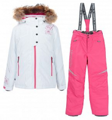 Купить комплект куртка/брюки huppa kristelia, цвет: белый/розовый ( id 9561687 )