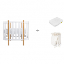 Купить кроватка-трансформер happy baby mommy lux с матрасом mommy lux 90х70 см и бортиком в кроватку 