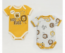 Купить amarobaby боди детское с коротким рукавом lion 2 шт. amaro-odl101