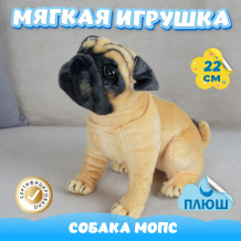 Купить мягкая игрушка kidwow собака мопс 393001809 