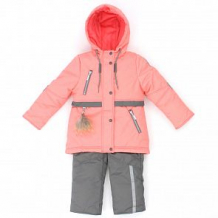Купить комплект куртка/полукомбинезон аврора поля, цвет: коралловый/серый ( id 11150078 )