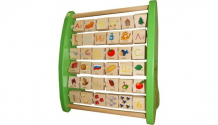 Купить деревянная игрушка qiqu wooden toy factory азбука с подвижными картинками а-032