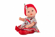 Купить dnenes/carmen gonzalez кукла-пупс бебетин в платье и красных колготках 21 см 12671