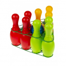Купить colorplast набор для боулинга радуга: 9 кеглей и шар c0732