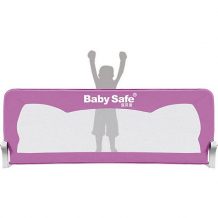 Купить барьер для кроватки baby safe ушки, 120х66 розовый ( id 15909630 )