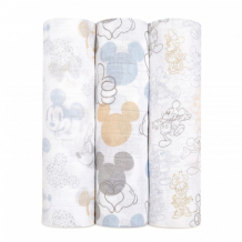 Купить пеленка aden&anais муслиновая mickey+minnie 120х120 3 шт. aswc30003di