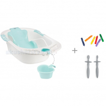 Купить happy baby ванночка bath comfort с мелками bath art и зубными щетками tooth brushes 