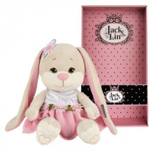 Купить мягкая игрушка jack&lin зайка в розовом платьице с цветами 20 см jl-256-20