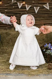 Купить крестильный набор alivia kids ажурный хлопок, цвет: белый ( id 9532602 )