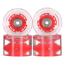 Купить колеса для скейтборда для лонгборда с подшипниками sunset long board wheel with abec9 red 78a 65 mm прозрачный,красный ( id 1115372 )