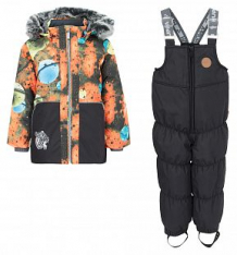 Купить комплект куртка/полукомбинезон huppa russel, цвет: оранжевый/черный ( id 9561906 )