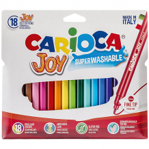 Купить набор фломастеров carioca joy, 18 цв., в картонном конверте с европодвесом ( id 7340765 )