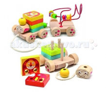 Купить деревянная игрушка бомик паровозик чух-чух игровой набор 811