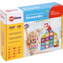 Купить магнитный конструктор on time "витражи", 100 деталей ( id 12814019 )