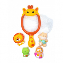 Купить яигрушка набор игрушек для ванной сачок-жираф 12313