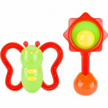 Купить разивающая игрушка s+s toys набор погремушек салатово-оранжевые ( id 10550300 )