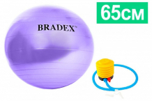 Купить bradex мяч для фитнеса фитбол-65 насосом 